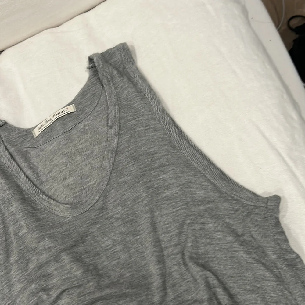 Free People Grey Flowy‎ Ribbed Tank
